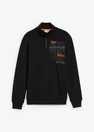 Sweatshirt i 100% økologisk bomull med kort glidelås, bonprix