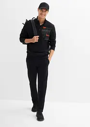 Sweatshirt i 100% økologisk bomull med kort glidelås, bonprix