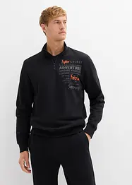 Sweatshirt i 100% økologisk bomull med kort glidelås, bonprix