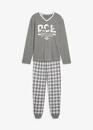 Pyjamas med bomull og lange ermer, bonprix