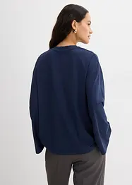 Lang topp i lett materiale, bonprix