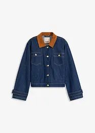 Jeansjakke med cordkrage, bonprix
