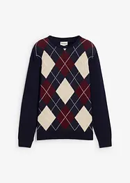Genser i 100% bomull med Argyle-mønster, bonprix