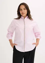 Bluse med strassapplikasjon, bonprix