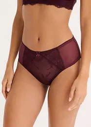 Truse med høy midje og broderi, bonprix