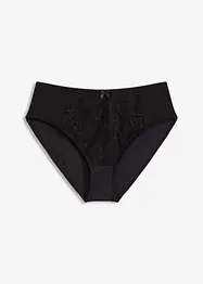 Truse med høy midje og broderi, bonprix
