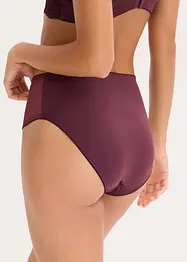 Truse med høy midje og broderi, bonprix