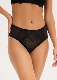 Truse med høy midje og broderi, bonprix