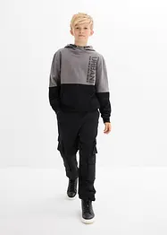 Sweatshirt med hette av økologisk bomull, bonprix