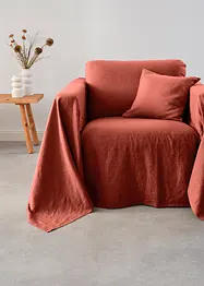 Forseggjort overkast i lin, bonprix