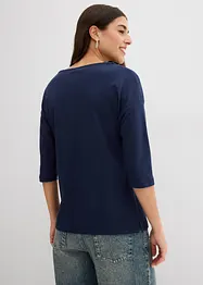 Topp i 100% bomull med båthals, bonprix