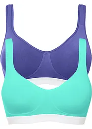 BH uten bøyle, med økologisk bomull (2-pack), bonprix