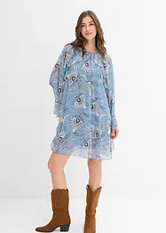 Tunikakjole av strukturert chiffon, bonprix