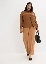 Bluse i lett sateng, bonprix