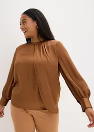 Bluse i lett sateng, bonprix