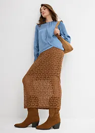 Bluse i lett sateng, bonprix