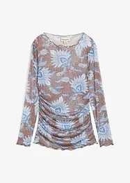 Langermet topp i fin mesh, bonprix