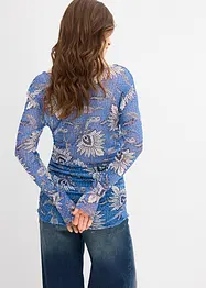Langermet topp i fin mesh, bonprix