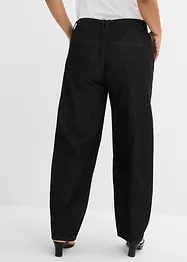 Barrel-jeans, Mid Waist med belte, bonprix