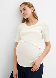 Mammatopp av ribbemateriale i 100% økologisk bomull (2-pack), bonprix