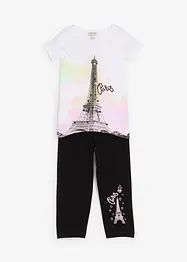 Topp og 3/4-lang leggings i 100% økologisk bomull (2-delt sett), bonprix
