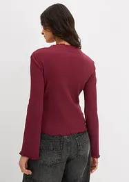 Ribbet topp i 100% bomull, bonprix