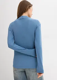 Langermet, ribbet topp, bonprix
