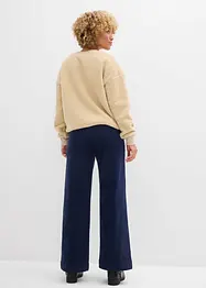 Bukse med stretch og vide ben, High Waist, bonprix