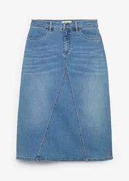 Denimskjørt med stretch, High Waist, bonprix