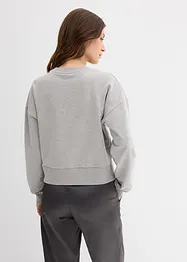 Oversized sweatshirt med strass, bonprix