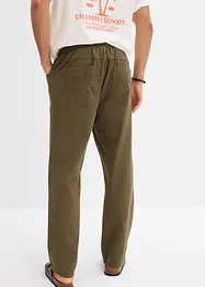 Classic Fit-pull on-bukse i lett bomull, Straight, bonprix