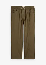 Classic Fit-pull on-bukse i lett bomull, Straight, bonprix