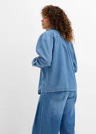 Oversized jeansskjorte av økologisk bomull, bonprix