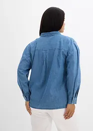 Oversized jeansskjorte av økologisk bomull, bonprix