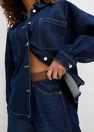 Oversized jeans-skjorte av økologisk bomull, bonprix