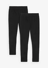 Leggings i økologisk bomull med elastan (2-pack), bonprix
