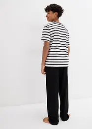 Pyjamas og kort pyjamas med myk økologisk bomull (4-delt sett), bonprix
