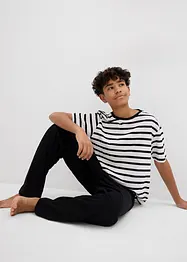 Pyjamas og kort pyjamas med myk økologisk bomull (4-delt sett), bonprix