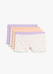 Boxershorts til dame (4-pack) med behagelig bomull, bonprix