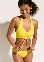 Halterneck-bikini (2-delt sett) med rynking, bonprix