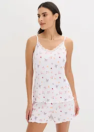 Kort pyjamas i ribbemateriale, bonprix