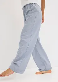 Pyjamas med ribbet topp og vevd bukse, bonprix