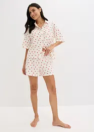 Kort pyjamas av flammegarn, oversized, bonprix