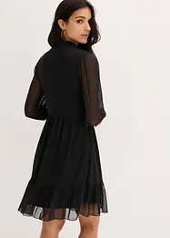 Jerseykjole med mesh og knyting i halsen, bonprix