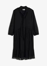 Jerseykjole med mesh og knyting i halsen, bonprix