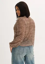 Mesh-topp med volang og sløyfe, bonprix