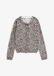 Finstrikket jakke med leopardmønster, bonprix