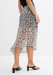 Midiskjørt av fin chiffon, bonprix