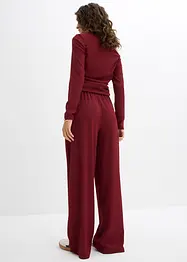 Slip on-bukse av strukturert krepp, bonprix