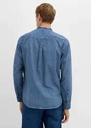 Langermet skjorte i vasket look, bonprix